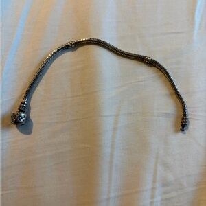 Pandora Sterling Silver Barrel Clasp Charm Bracelet